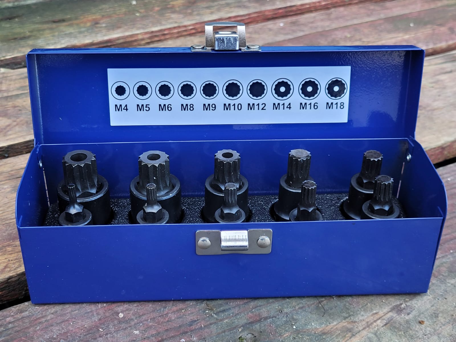 10PCS 1/2" Dr. Impact Spline Bit Socket Set