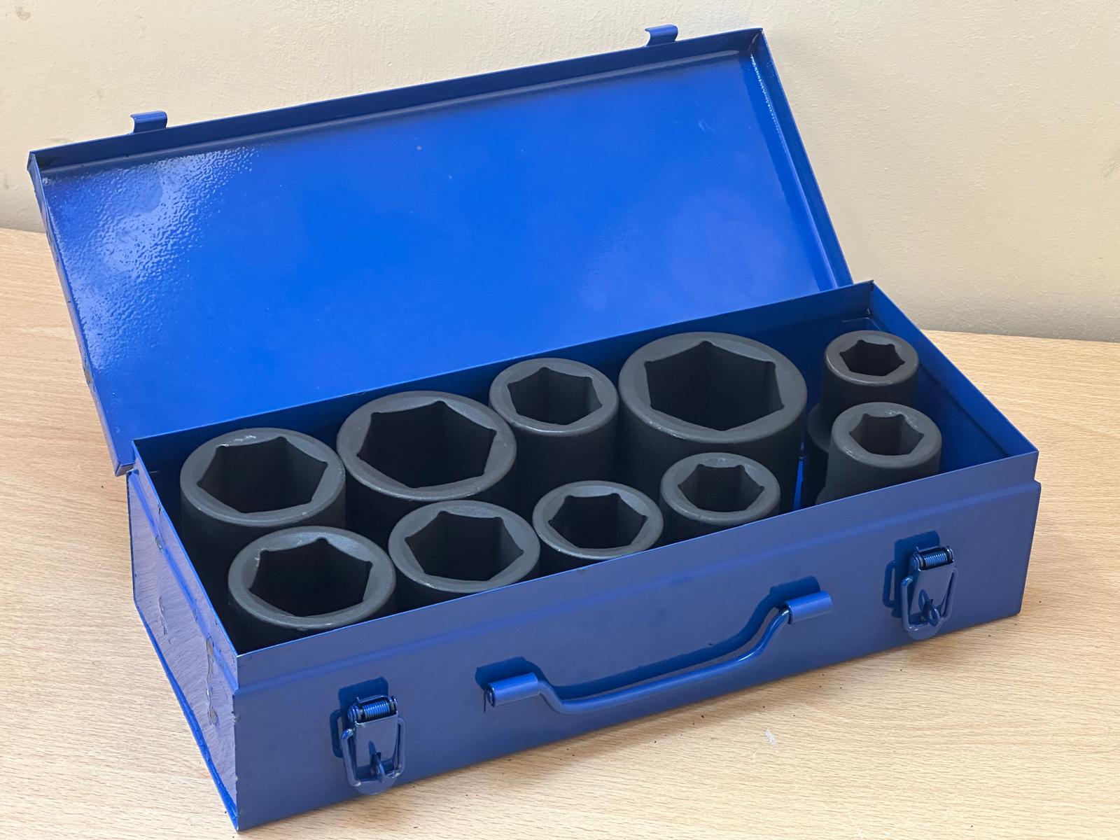 10Pc 1" Drive Deep Impact Socket Set 22 - 50mm