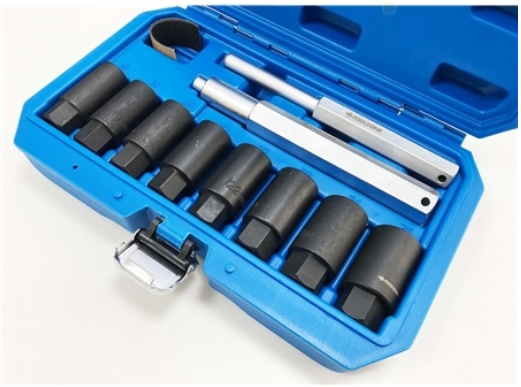 10 Piece Locking Wheel Nut Sockets, Wrench / Breaker Bar To Safe Removal