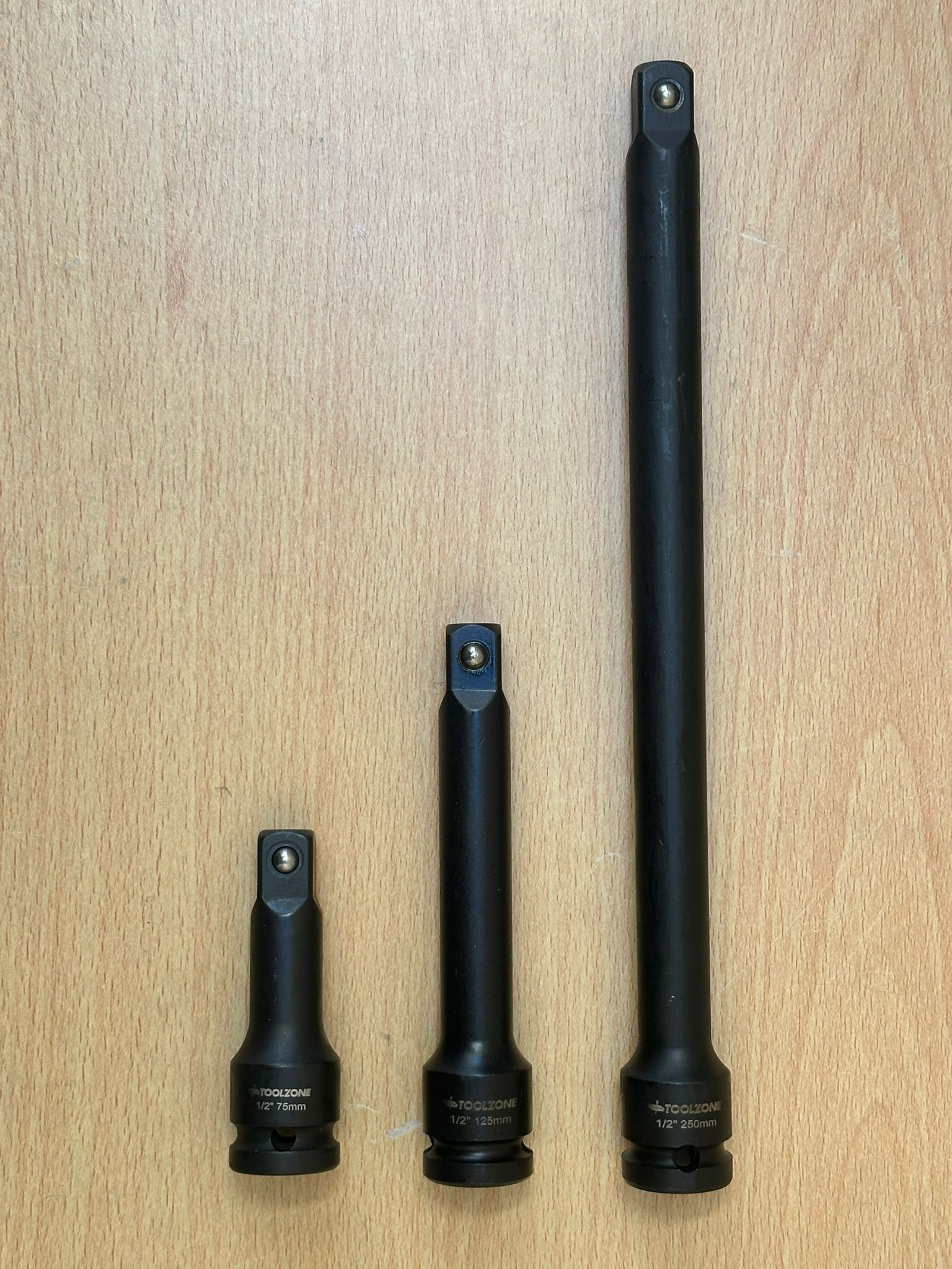 3Pc 1/2" Impact Extension Bars