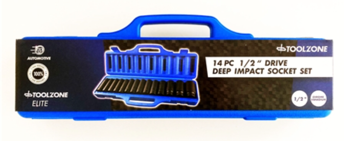 14Pc 1/2" Drive Deep Impact Socket Set 10 - 32mm