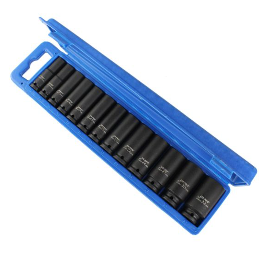 US PRO 13pc 1/2" Dr 6pt Deep Impact Sockets Metric