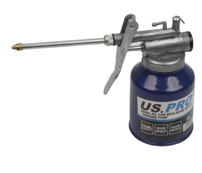 US PRO 250ml Oil Can With Rigid Spout - Trigger Pump