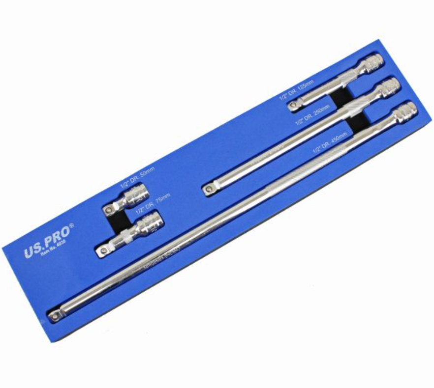 US PRO 5Pc 1/2" Dr Wobble Extension Bar Set