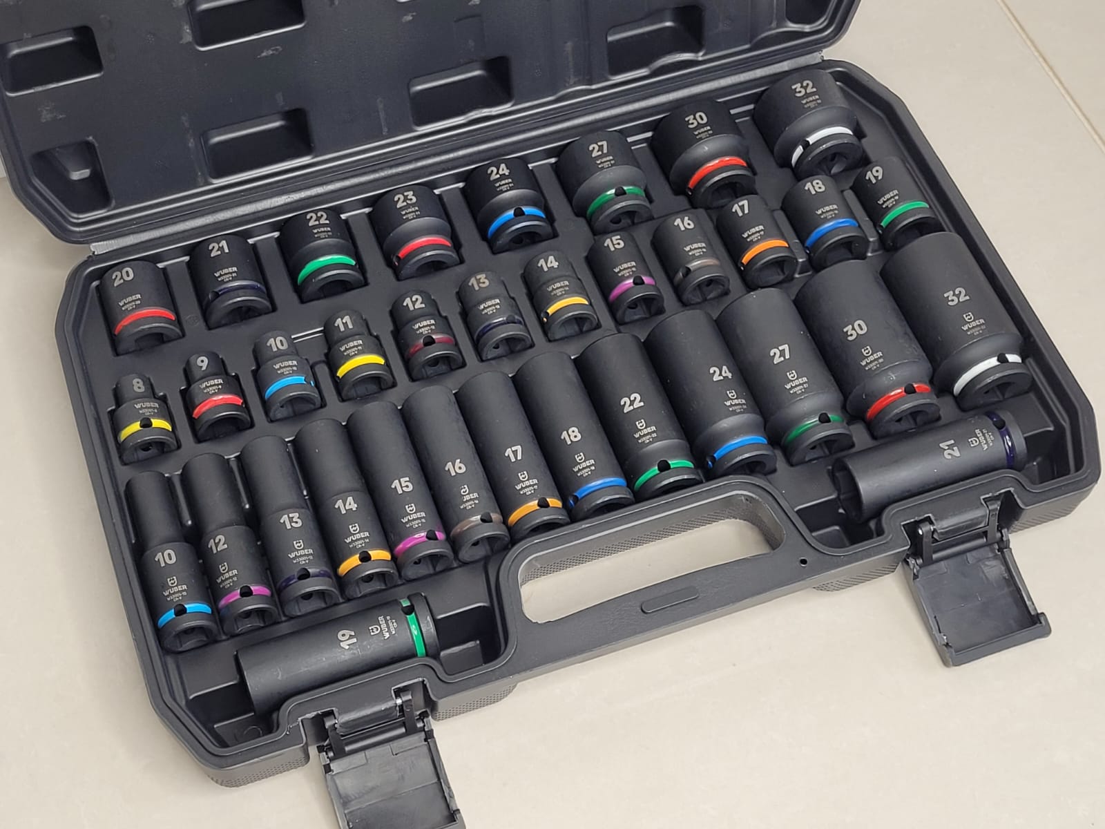 35 Piece 1/2" Square Drive Deep Impact Hex Socket Set | 78mm Long | 6 Point