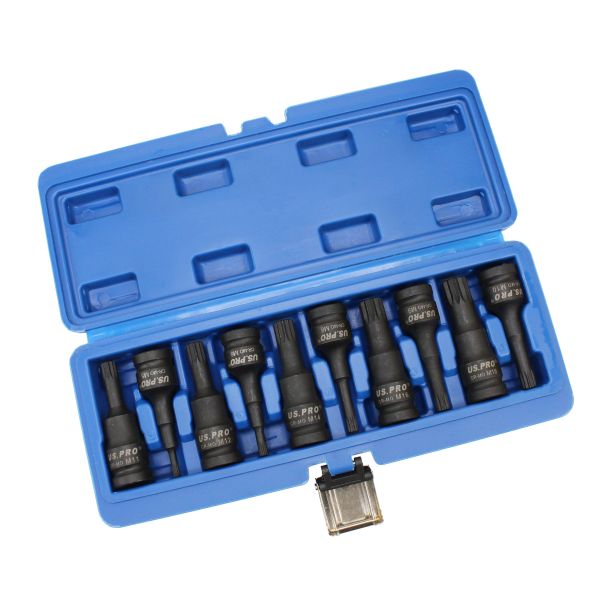 10PC 1/2" DR IMPACT SPLINE BIT SOCKET SET