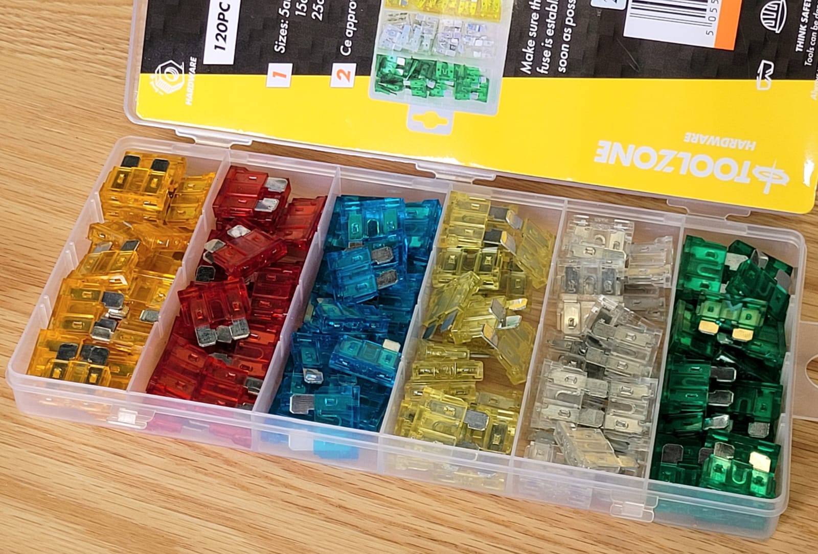 120 Piece Standard Car Fuses In Assortment Box