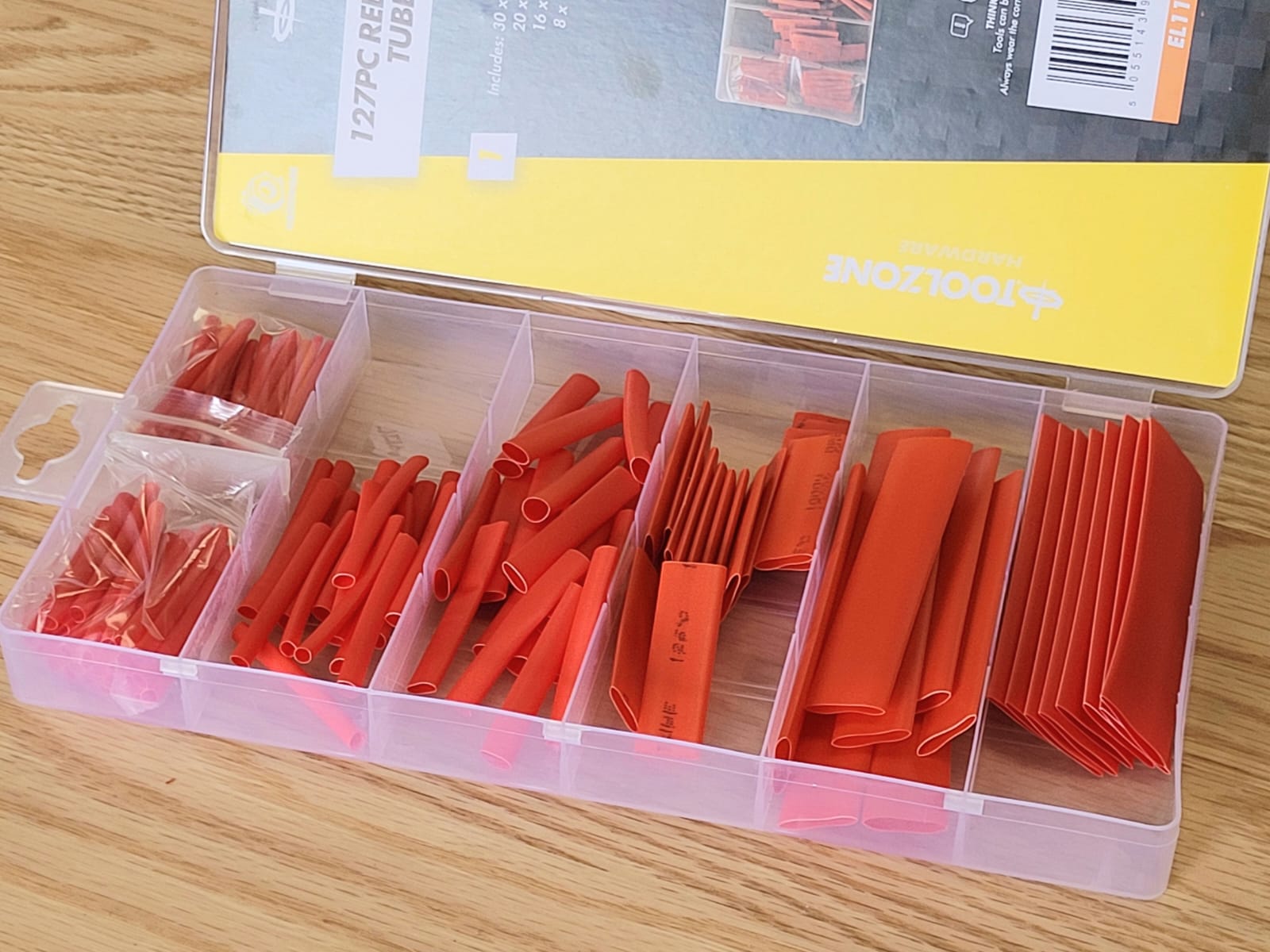 127 Piece Red Heat Shrink Tube Assortment
