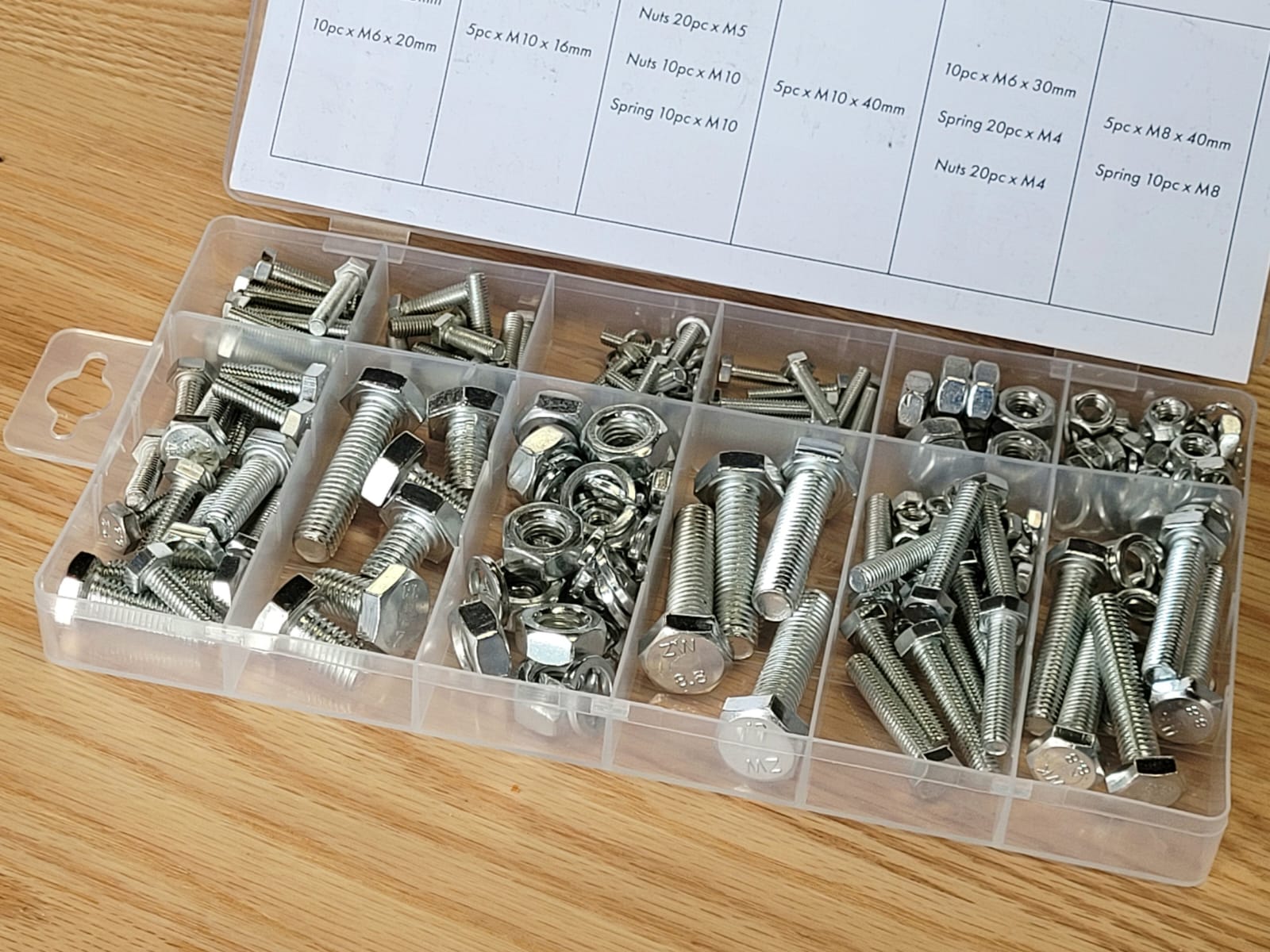 240 Piece Nuts Bolts & Washer Assortment
