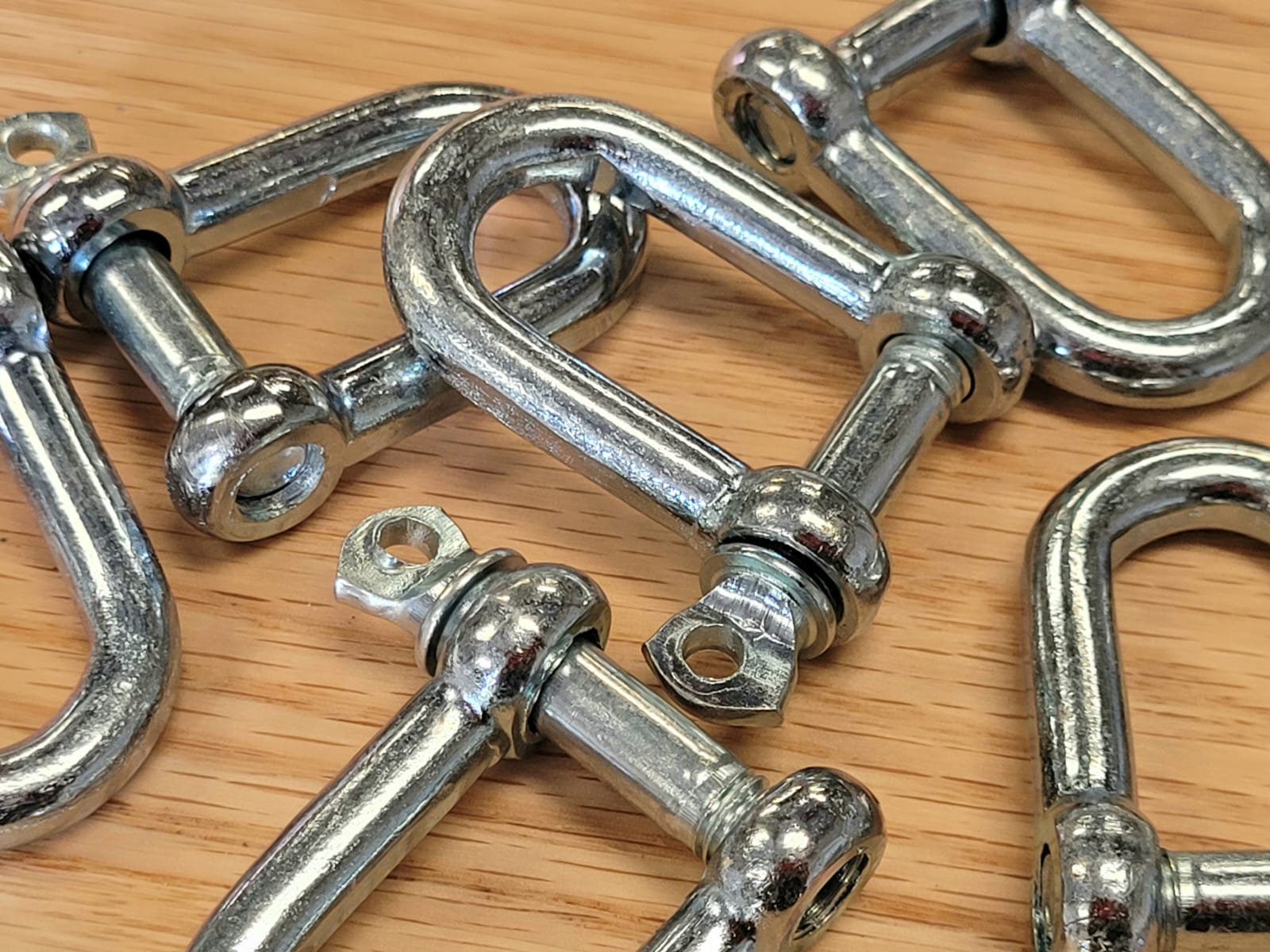 3 Piece 12mm Diameter Zinc Plated Shackles