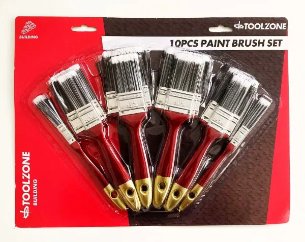 T/Z 10PC PAINT BRUSH SET NYLON BRISTLE