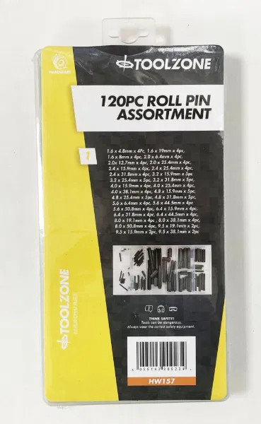 T/ZONE 120PC ROLL PIN IN ASSORT. BOX