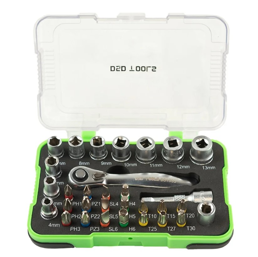 DSD TOOLS 31pc 1/4″ DR Socket & Bit Set
